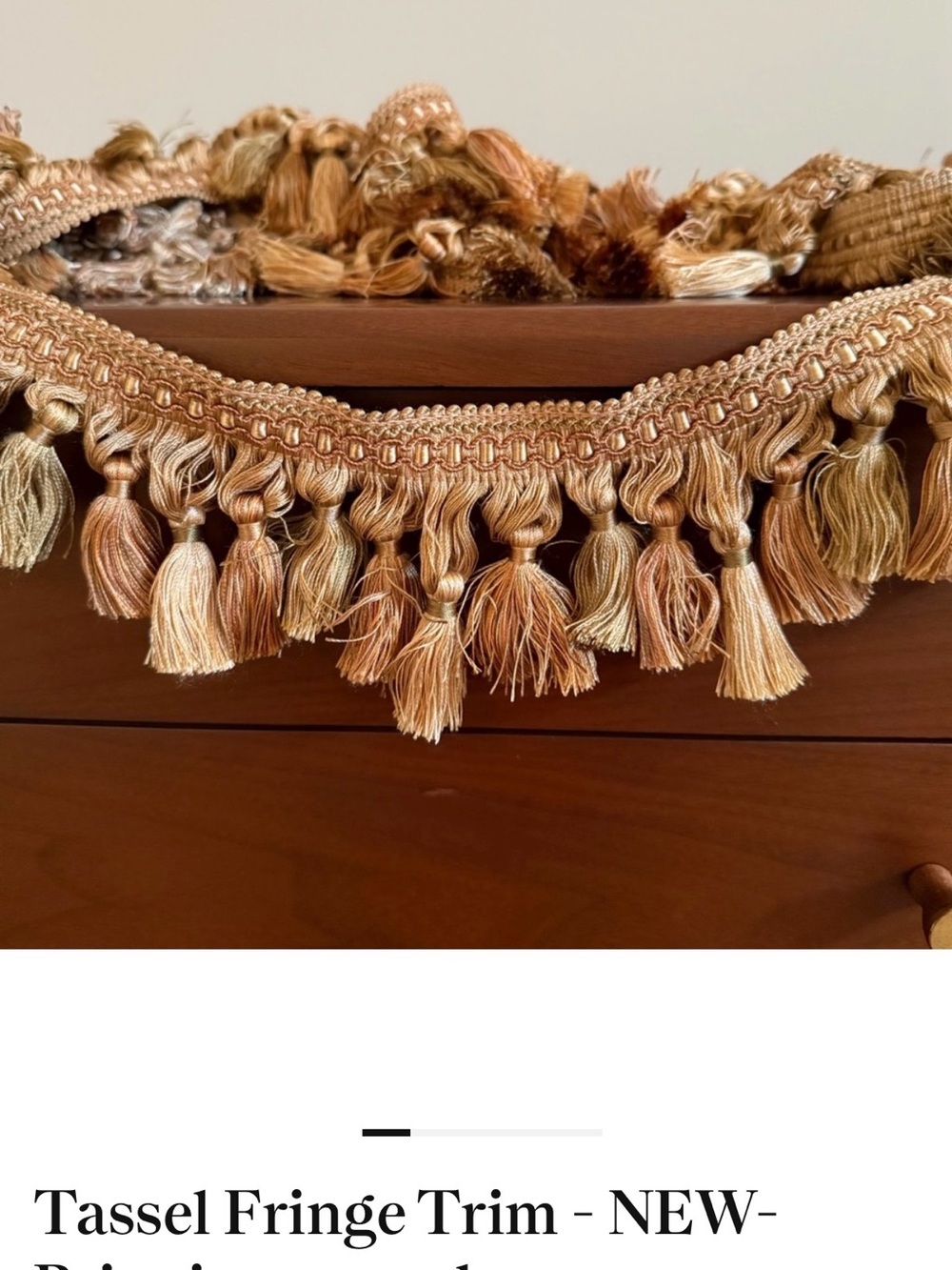 Tassel Fringe Trim - Multi-Tone Gold Brown